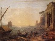 Claude Lorrain Seaport at Sunrise oil on canvas